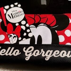 Loungefly Disney Minnie Mouse Red and White Polka Dot Cosmetic Bag NWT